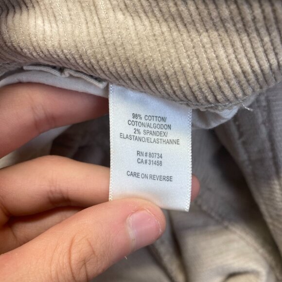 BCBGMAXAZRIA Women's Corduroy Pants Size 29,Beige,Stretch - Picture 12 of 14